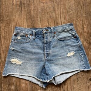Madewell curvy relaxed denim shorts